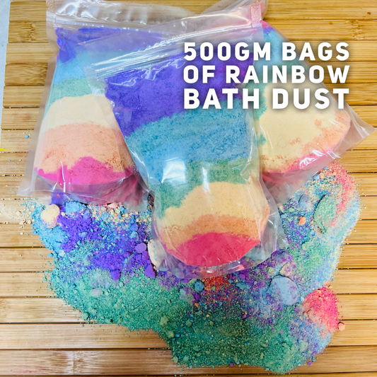 500gm Bags Rainbow Bath Bomb Dust