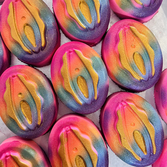 Large Rainbow Va-Jay Bath Bomb RETAIL